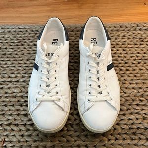 RE/DONE Women’s White and Navy Trainers